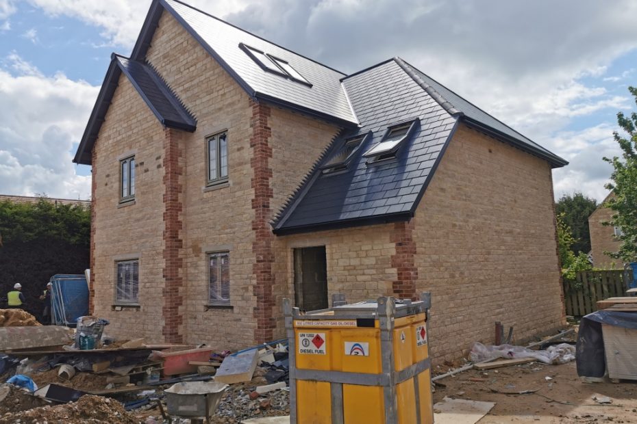 Exterior of one of the plots at Oxford Road, Kingston Bagpuize, Oxfordshire